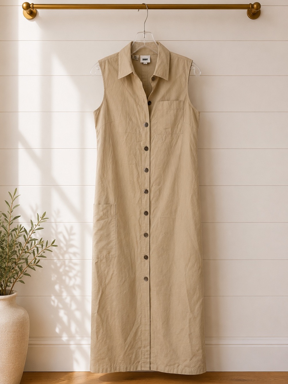 Vintage 90s DKNY Button-Down Dress – Size 6